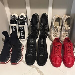 Dolce & Gabbana Red, Black, and White Footwear Collection